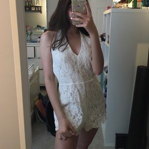 KENDALL & KYLIE WHITE LACE ROMPER